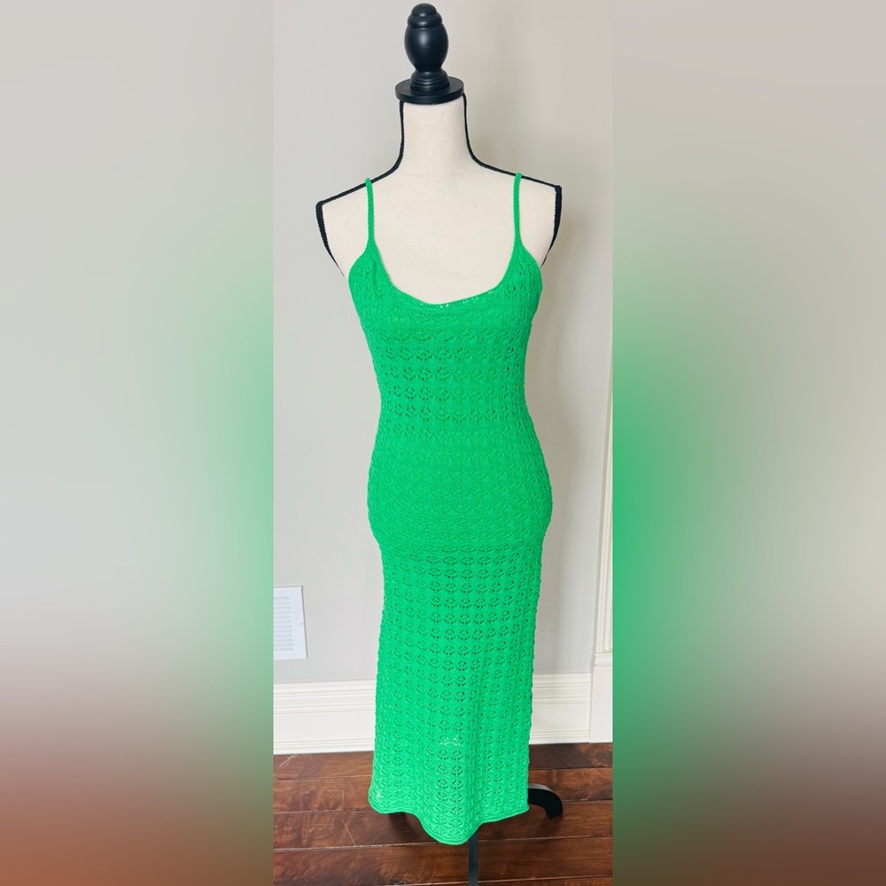 Lush Green Crochet Dress